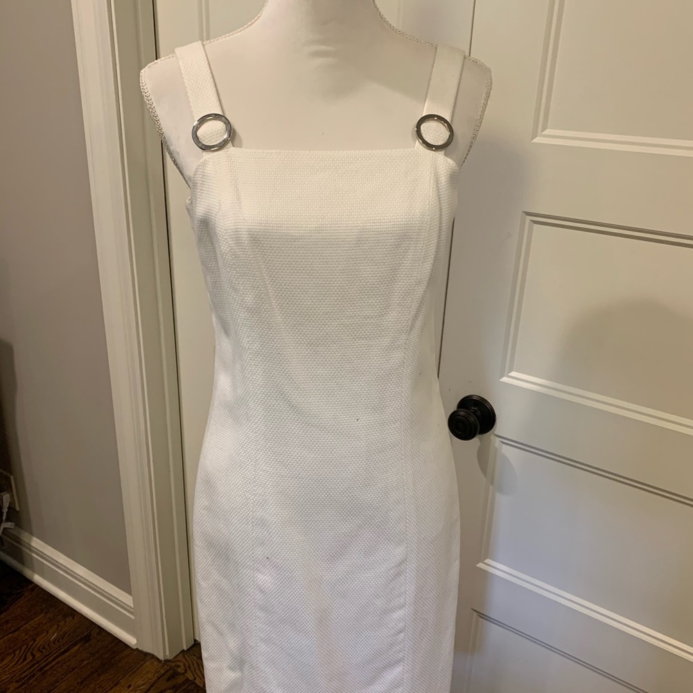 Spring -Summer 🌸🌼🪻Casual Corner Textured White Summer ☀️Dress Make an Offer